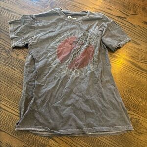 Gray Bowie Short Sleeve Graphic Tee